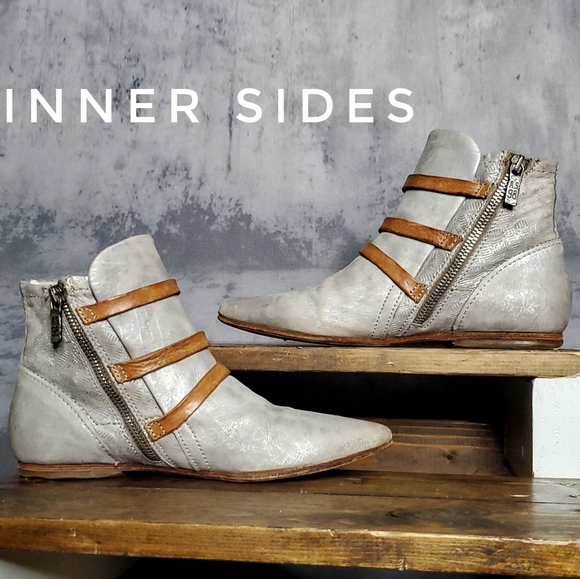 A.S.98 Milosh limited release pearl gray leather boots, size 7 - 7.5 - Picture 8 of 14